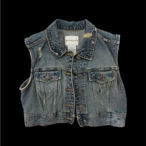 Y2K style denim vest